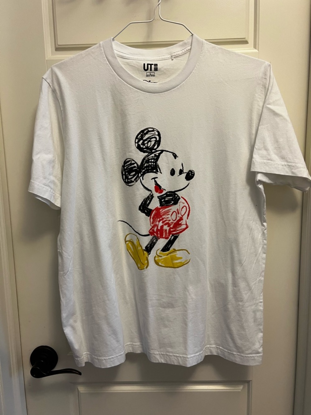 Disney White UT Logo Tee with Black Print